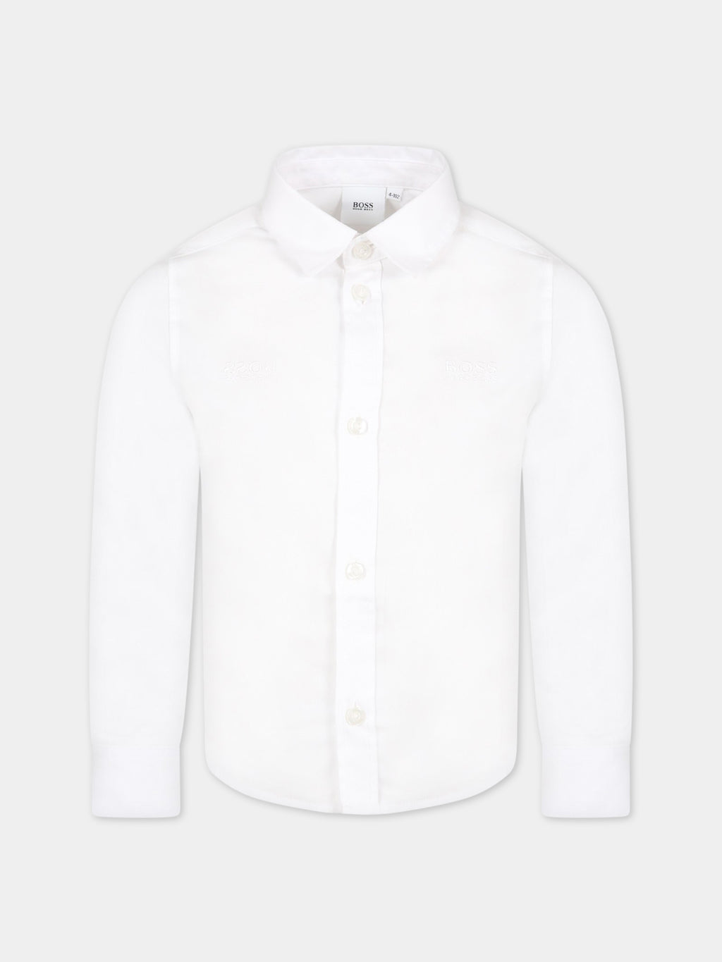 Chemise blanc pour garçon avec logo